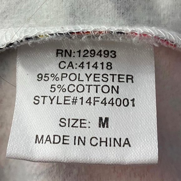 NEFF Mens Medium Sweatshirt Pullover Tropical Garden Hummingbird Black Red - Picture 5 of 5